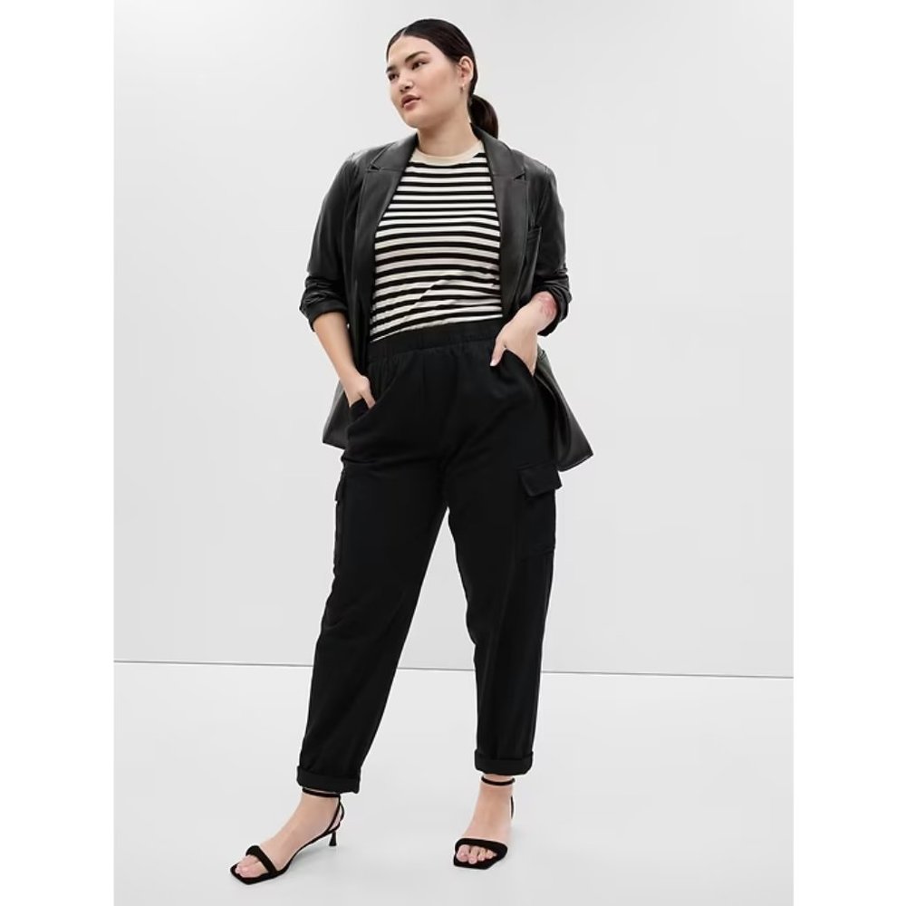 New NWT Gap Twill Cargo Pants XXL Black A425